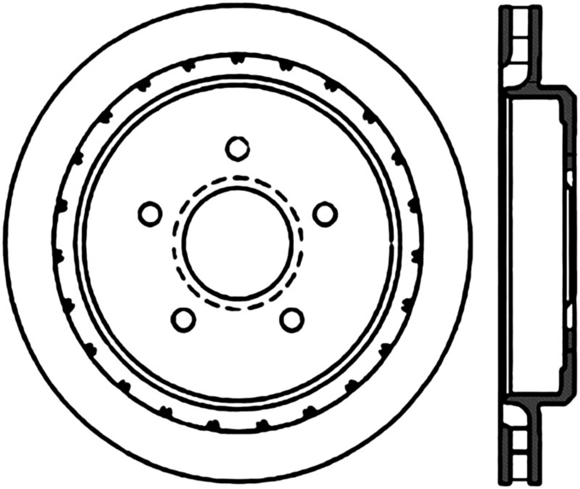 Picture of StopTech Power Slot 97-04 Chevy Corvette Slotted Right Rear CRYO Rotor