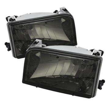 Picture of Xtune Ford F150-Bronco 92-96 Crystal Headlights Smoke HD-JH-FB92-SM