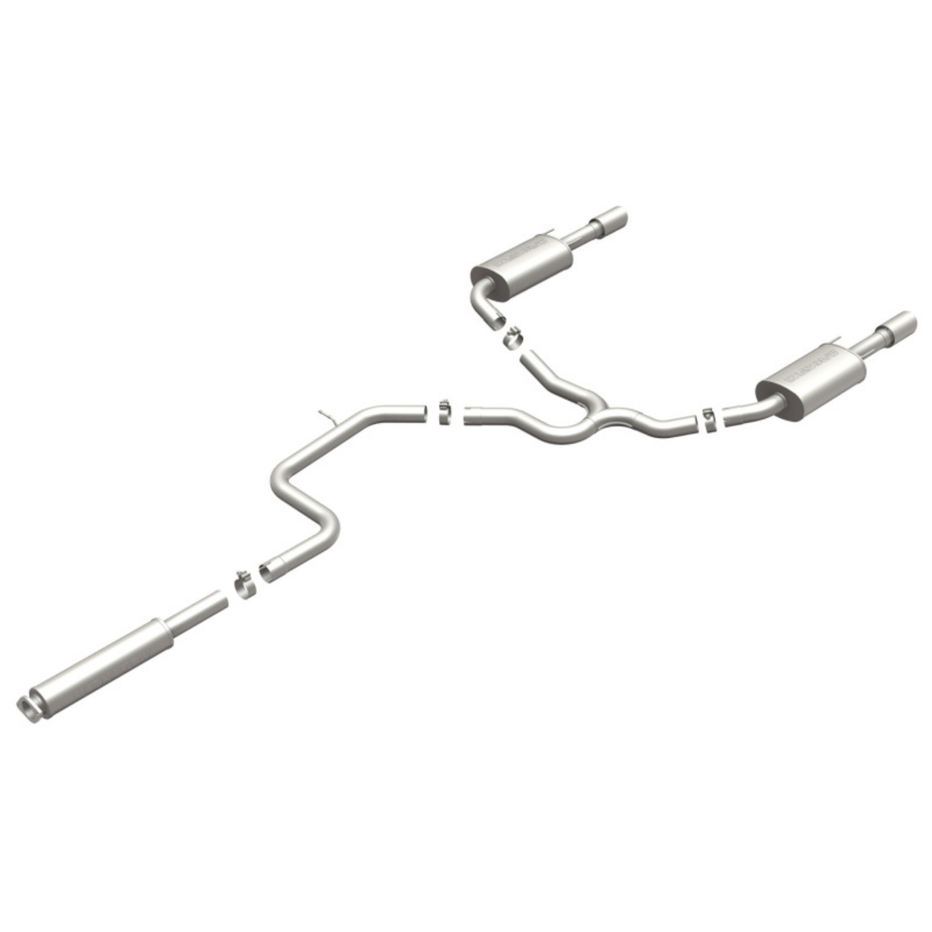 Picture of MagnaFlow 00-05 Chevy Impala-Monte Carlo V6 3-4L-3-8L Dual Rear Exit Stainless Cat-Back Perf Exhaust