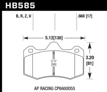 Picture of Hawk AP Racing CP 6600 DTC-70 Race Brake Pads