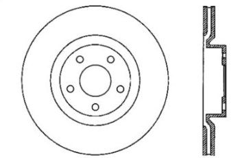 Picture of StopTech Power Slot 05-07 Cadillac XLR - 06-09 Chevy Corvette Front Left Drilled & Slotted Rotors