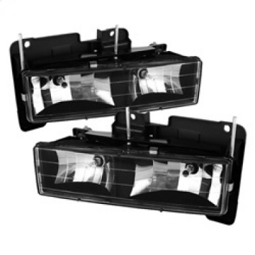 Picture of xTune Chevy Suburban 88-98 Crystal Headlights Black HD-JH-CCK88-BK