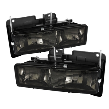Picture of Xtune Chevy Suburban 88-98 Crystal Headlights Smoke HD-JH-CCK88-SM