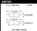 Picture of Hawk 11-12 Dodge Durango - 11-12 Jeep Grand Cherokee Perf Ceramic Front Street Brake Pads