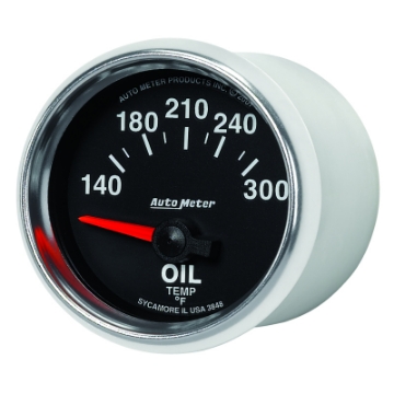 Picture of Autometer GS 52mm 140-300 Deg F Short Sweep Electronic Oil Temperature Gauge
