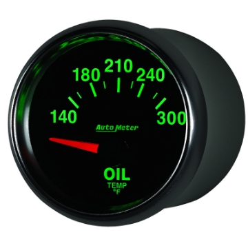 Picture of Autometer GS 52mm 140-300 Deg F Short Sweep Electronic Oil Temperature Gauge
