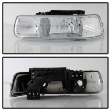 Picture of xTune Chevy Tahoe 00-06 Amber Crystal Headlights Chrome HD-JH-CSIL99-C
