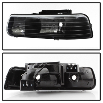 Picture of xTune Chevy Tahoe 00-06 Amber Crystal Headlights Black HD-JH-CSIL99-BK