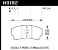 Picture of Hawk AP Racing CP4567 - CP5040-10-11-12-13S4 - CP5100 - CP5108 - CP6760 DTC-70 Race Brake Pads