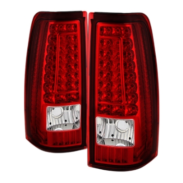 Picture of xTune Chevy Silverado 1500-2500-3500 03-06 C-Shape LED Tail Lights Red Clear ALT-ON-CS03-G2-LED-RC