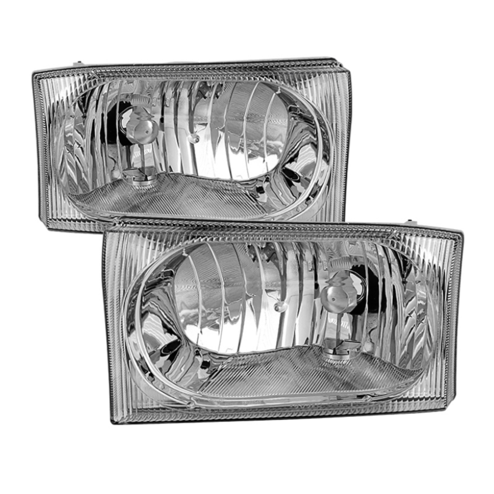 Picture of xTune Ford F250 F350 F450 Superduty Excursion 99-04 OEM Style Headlights Chrome HD-JH-FF25099-OE-C