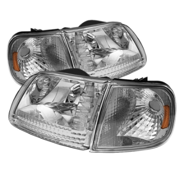 Picture of xTune Ford F150 97-03 - Expedition 97-02 Crystal Headlights w-Corner Chrome HD-JH-FF15097-SET-AM-C