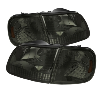 Picture of xTune Ford F150 97-03 - Expedition 97-02 Crystal Headlights w-Corner Smoke HD-JH-FF15097-SET-AM-SM