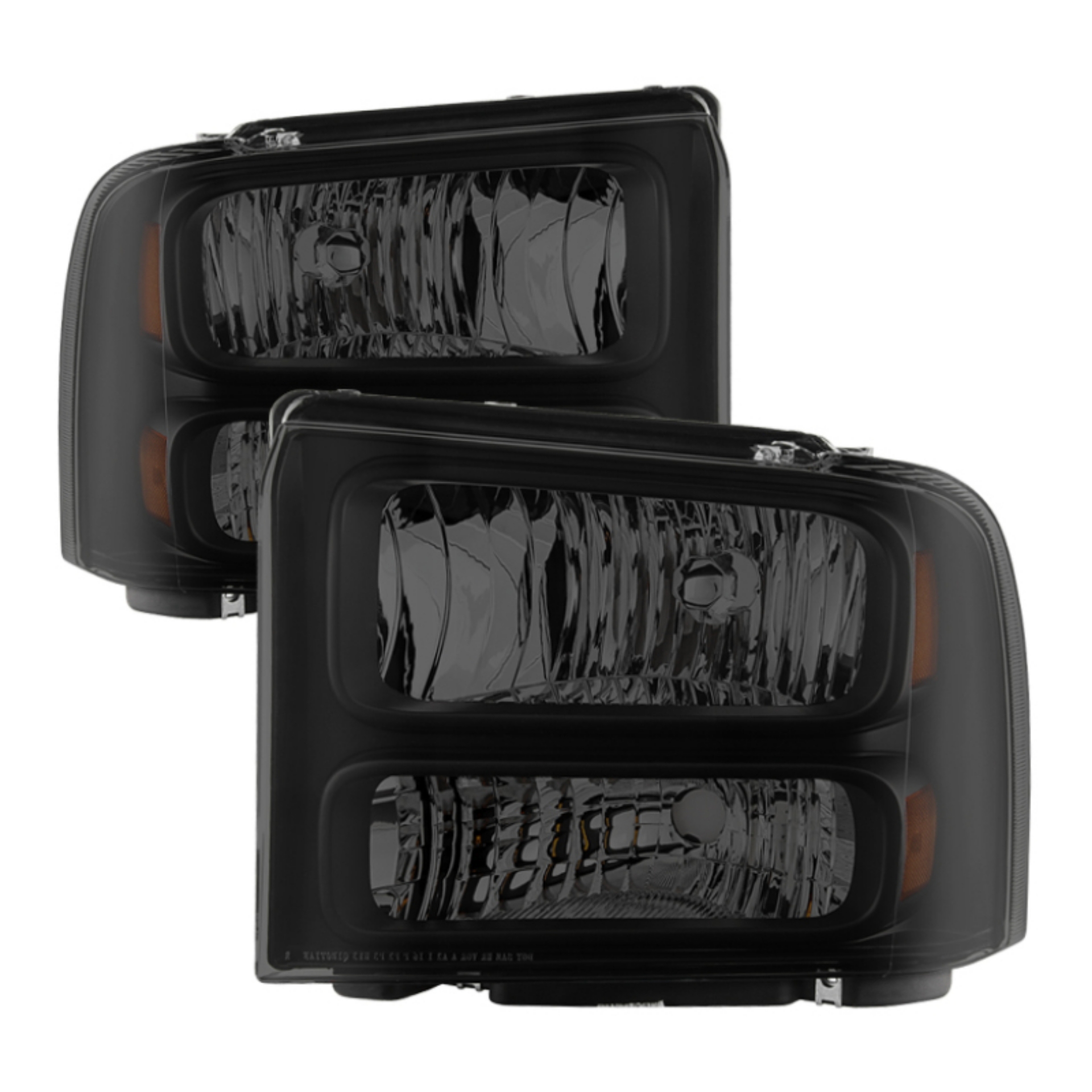 Picture of xTune Ford F250 F350 F450 Superduty Excursion 99-04 Headlights Black Smoked HD-JH-FF25099-HA-BSM
