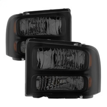 Picture of xTune Ford F250 F350 F450 Superduty Excursion 99-04 Headlights Black Smoked HD-JH-FF25099-HA-BSM