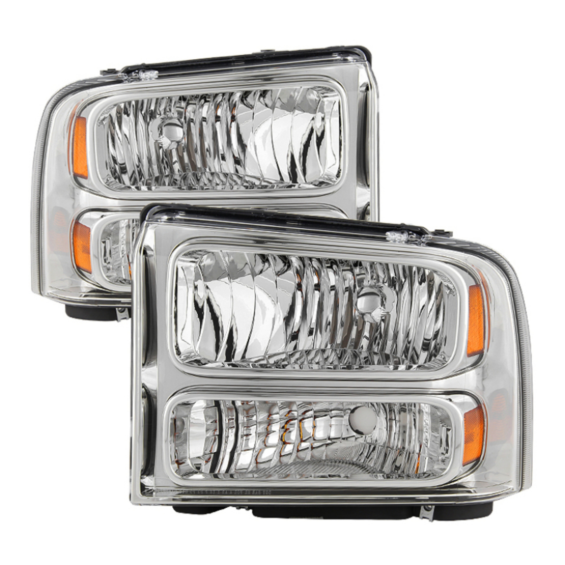 Picture of xTune Ford F250 F350 F450 Superduty Excursion 99-04 Headlights Chrome HD-JH-FF25099-HA-C
