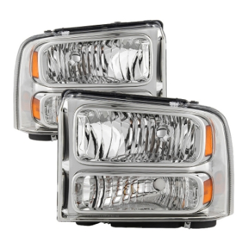 Picture of xTune Ford F250 F350 F450 Superduty Excursion 99-04 Headlights Chrome HD-JH-FF25099-HA-C