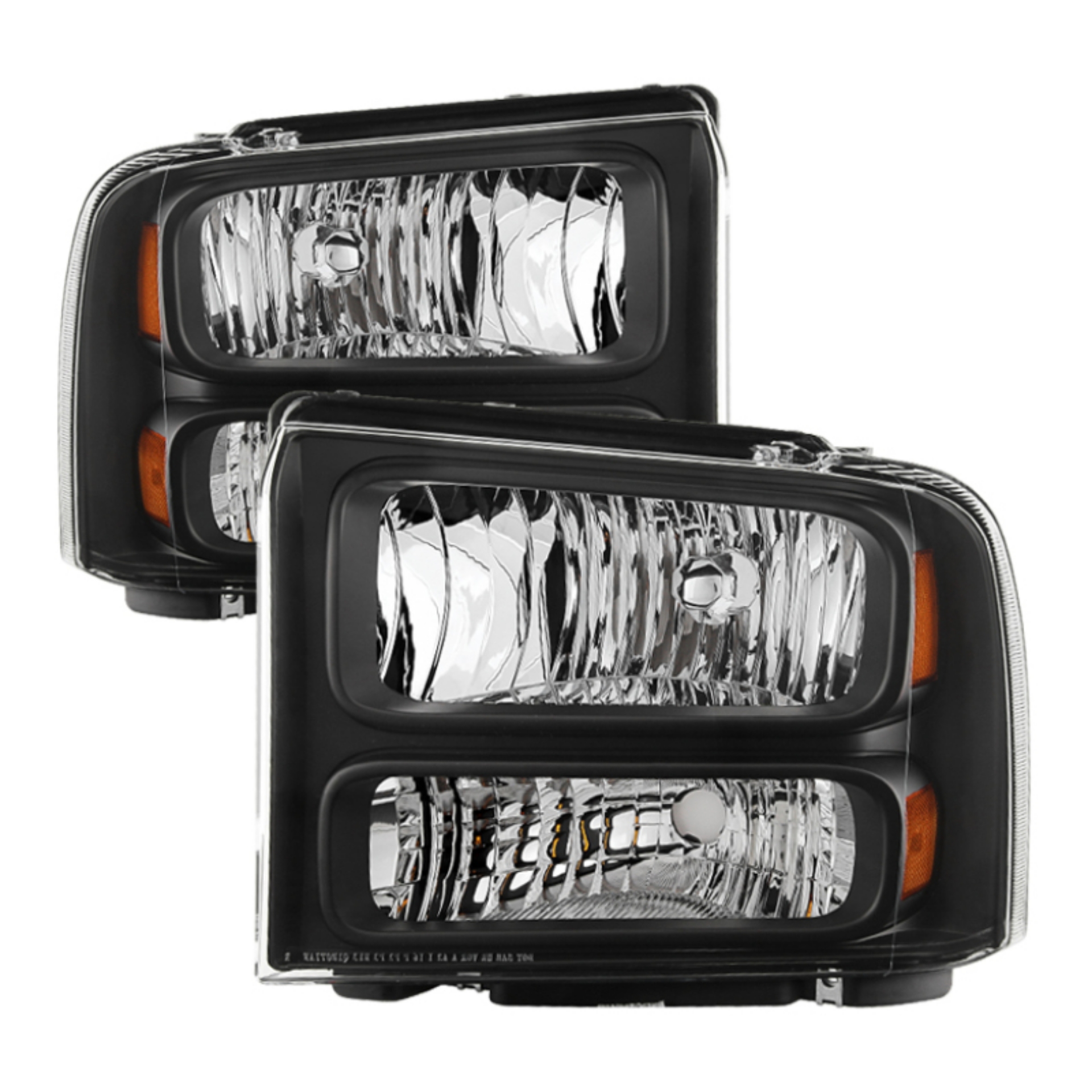 Picture of xTune Ford F250 F350 F450 Superduty Excursion 99-04 Headlights Black HD-JH-FF25099-HA-BK