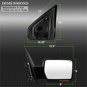 Picture of xTune Ford F150 07-14 Power Heated Amber LED Signal OE Mirror Right MIR-03349EH-P-R
