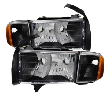 Picture of xTune Dodge Ram Sport Model Only 1999-2002 OEM Headlights Black HD-JH-DR99-SP-BK