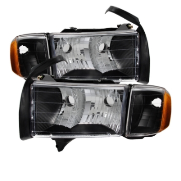 Picture of xTune Dodge Ram Sport Model Only 1999-2002 OEM Headlights Black HD-JH-DR99-SP-BK