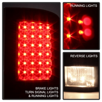 Picture of xTune Dodge Ram 1500 09-14 LED Tail Lights Incandescent Model Only Black Smoke ALT-JH-DR09-LED-BKSM
