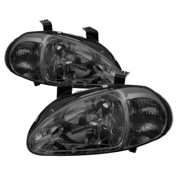 Picture of xTune Honda Del Sol 93-97 1Pc Crystal Headlights Smoke HD-ON-HDEL93-1P-SM