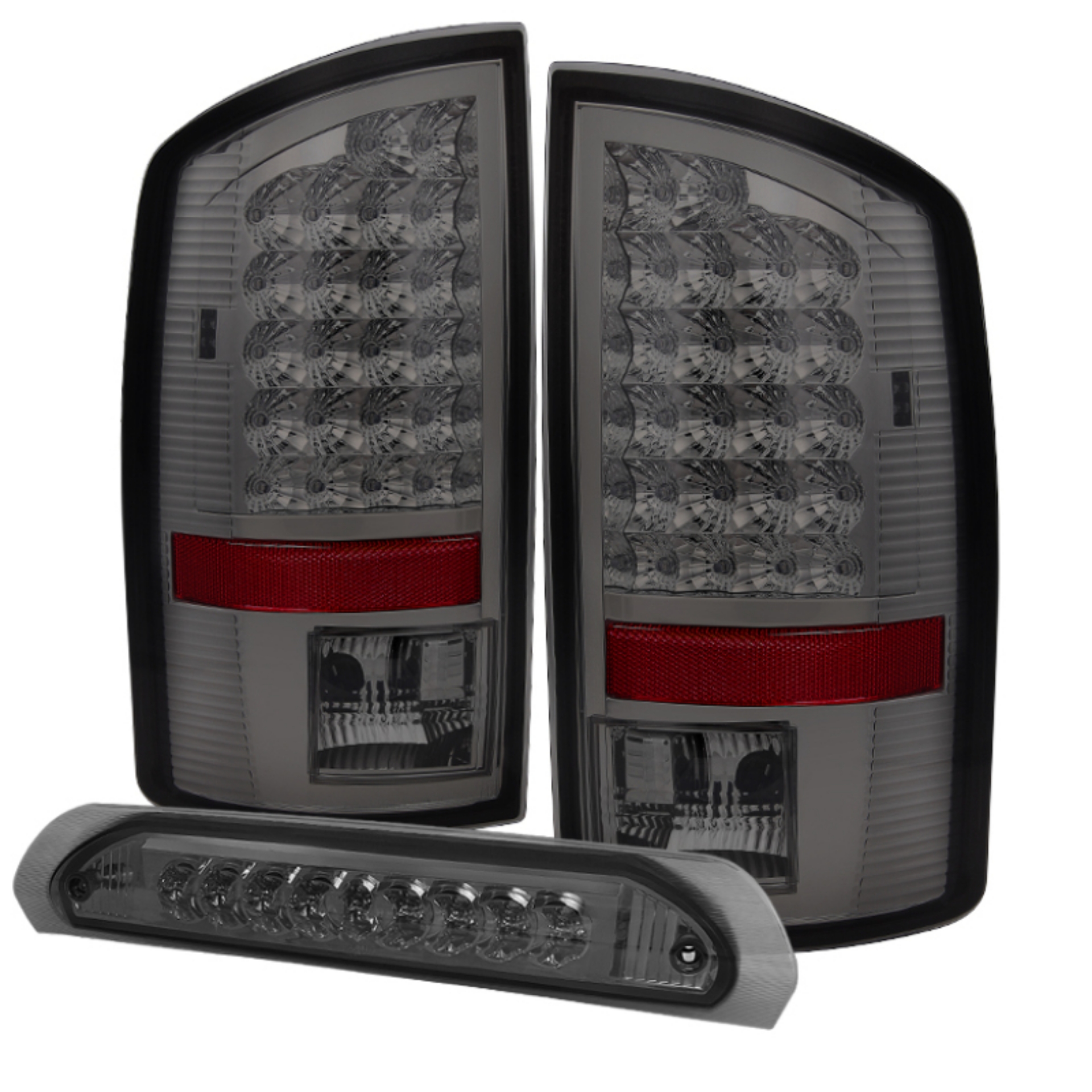 Picture of xTune Dodge Ram 02-06 1500 LED Tail Light w- LED 3rd Brake Lamps- Smoked ALT-JH-DR02-LED-SET-SM