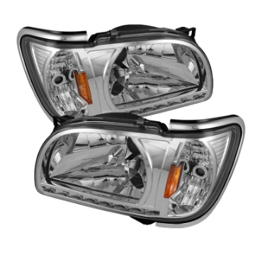 Picture of xTune Toyota Tacoma 01-04 1 Piece w- Chrome Trim Corner Crystal Headlights HD-ON-TT01-1PC-LED-CC-C