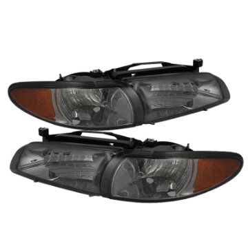 Picture of Xtune Pontiac Grand Prix 97-03 Crystal Headlights w- Amber Corner Lights HD-JH-PGPRIX-SET-AM-SM