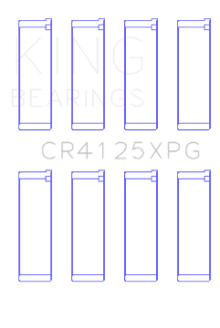 Picture of King Subaru EJ20-EJ22-EJ25 Suites 52mm Journal Size Tri-Metal Perf Rod Bearing Set - Size STD