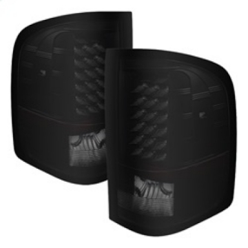 Picture of xTune Chevy Silverado 07-13 LED Tail Lights Black Smoke ALT-JH-CS07-LED-BKSM