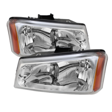 Picture of Xtune Chevy Silverado 1500-2500-3500 03-06 Crystal Headlights Chrome HD-JH-CSIL03-C-AM