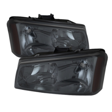 Picture of xTune Chevy Silverado 1500-2500-3500 03-06 Crystal Headlights Smoke HD-JH-CSIL03-SM-AM