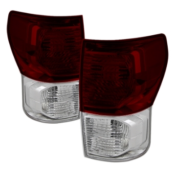Picture of xTune Toyota Tundra 2007-2013 OEM Style Tail Lights Red Smoked ALT-JH-TTU10-OE-RSM