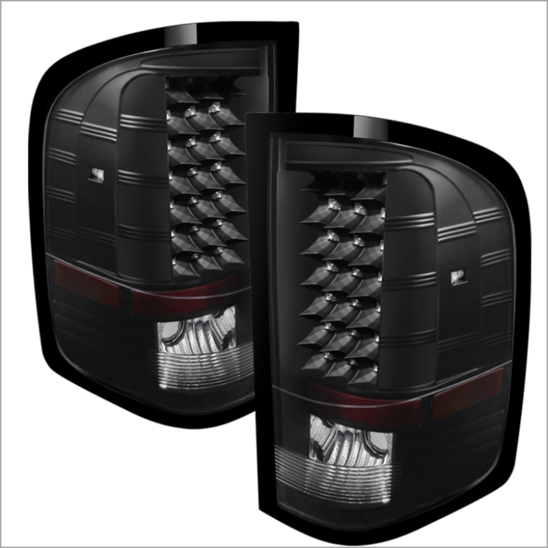 Picture of xTune Chevy Silverado 07-13 LED Tail Lights Black ALT-JH-CS07-LED-BK