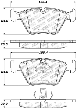 Picture of StopTech Performance 04-09 BMW X3 E38 - 06-09 Z4 3-0Si E86 - 00-07 330 Series Front Brake Pads