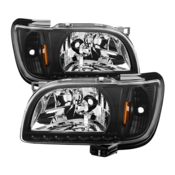 Picture of xTune Toyota Tacoma 01-04 1 Piece w- Black Trim Crystal Headlights Black HD-ON-TT01-1PC-LED-BK