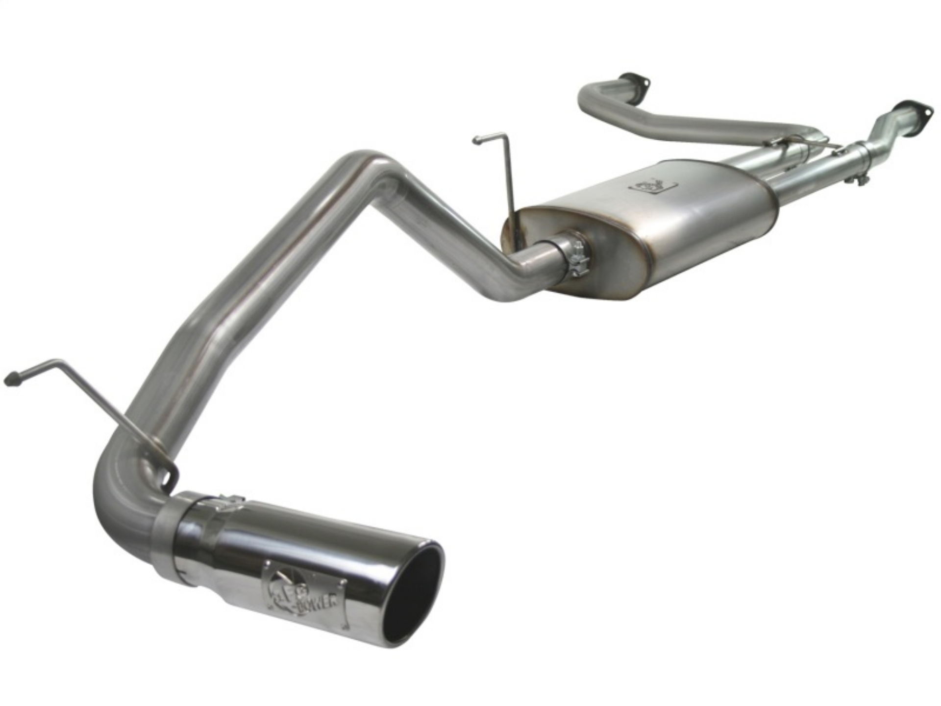 Picture of aFe MACHForce XP Exhaust Cat-Back 2-5-3in SS-409 w- Polished Tip 04-12 Nissan Titan V8 5-6L