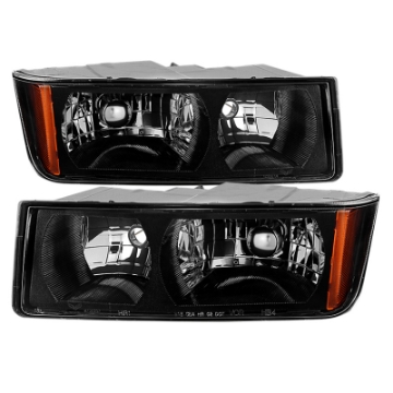 Picture of xTune Chevy Avalanche w- Body Cladding Only 02-06 OEM Headlights - OEM Black HD-JH-CAVA02-AM-BK