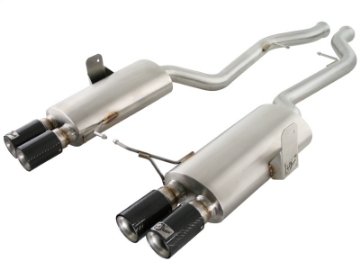 Picture of aFe MACHForce XP Exhaust Cat-Back 2-5in Dia Carbon Fiber Tips SS-304 07-13 BMW M3 E92-93 V8 4-0L