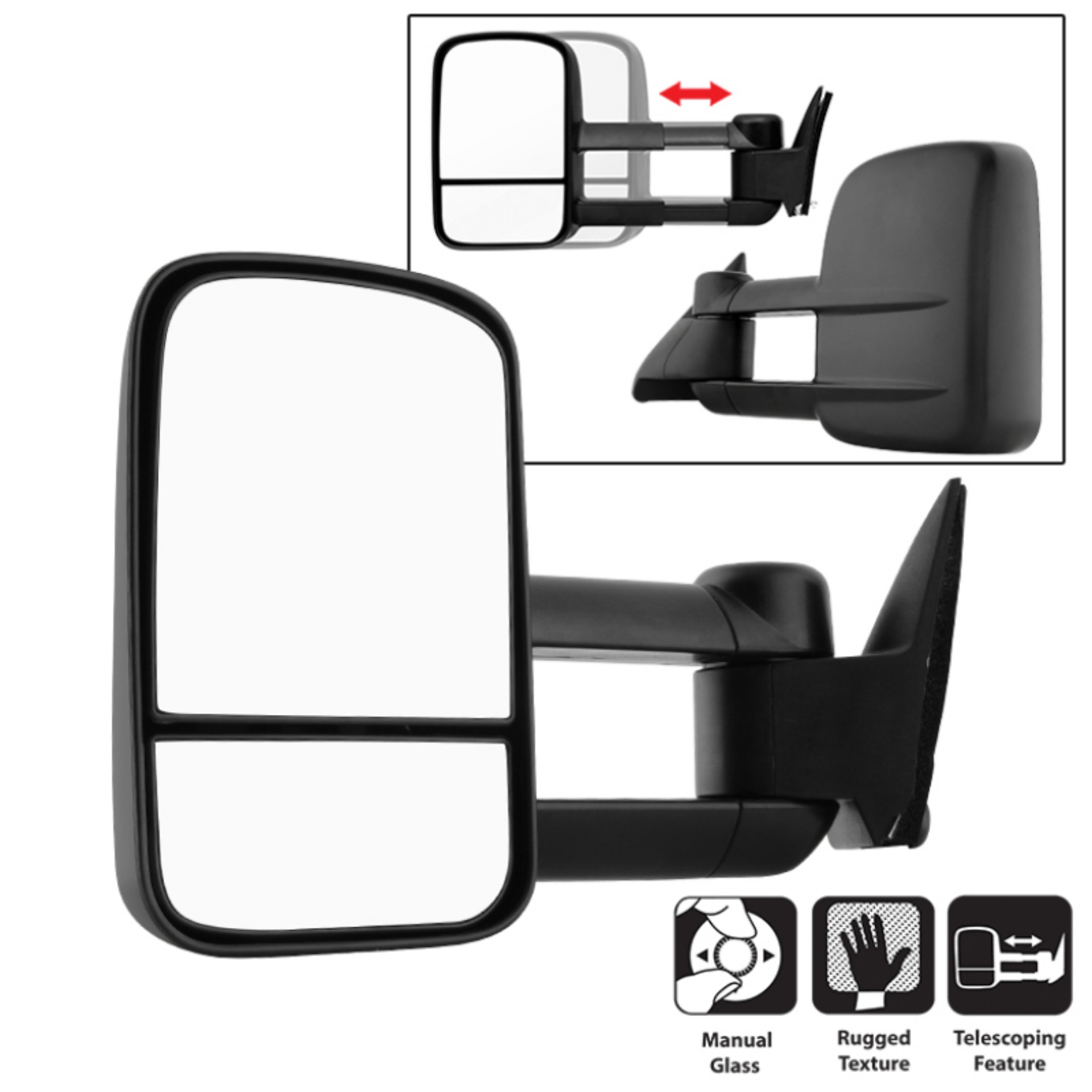 Picture of xTune Chevy C10 88-98 Manual Extendable Manual Adjust Mirror Left MIR-CCK88-MA-L