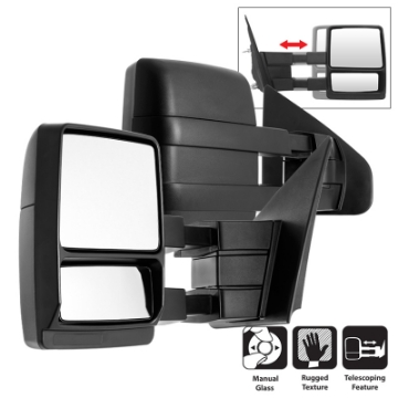Picture of xTune Pair Ford Superduty 04-14 Manual Telescoping Mirrors MIR-FF15004-MA-SET