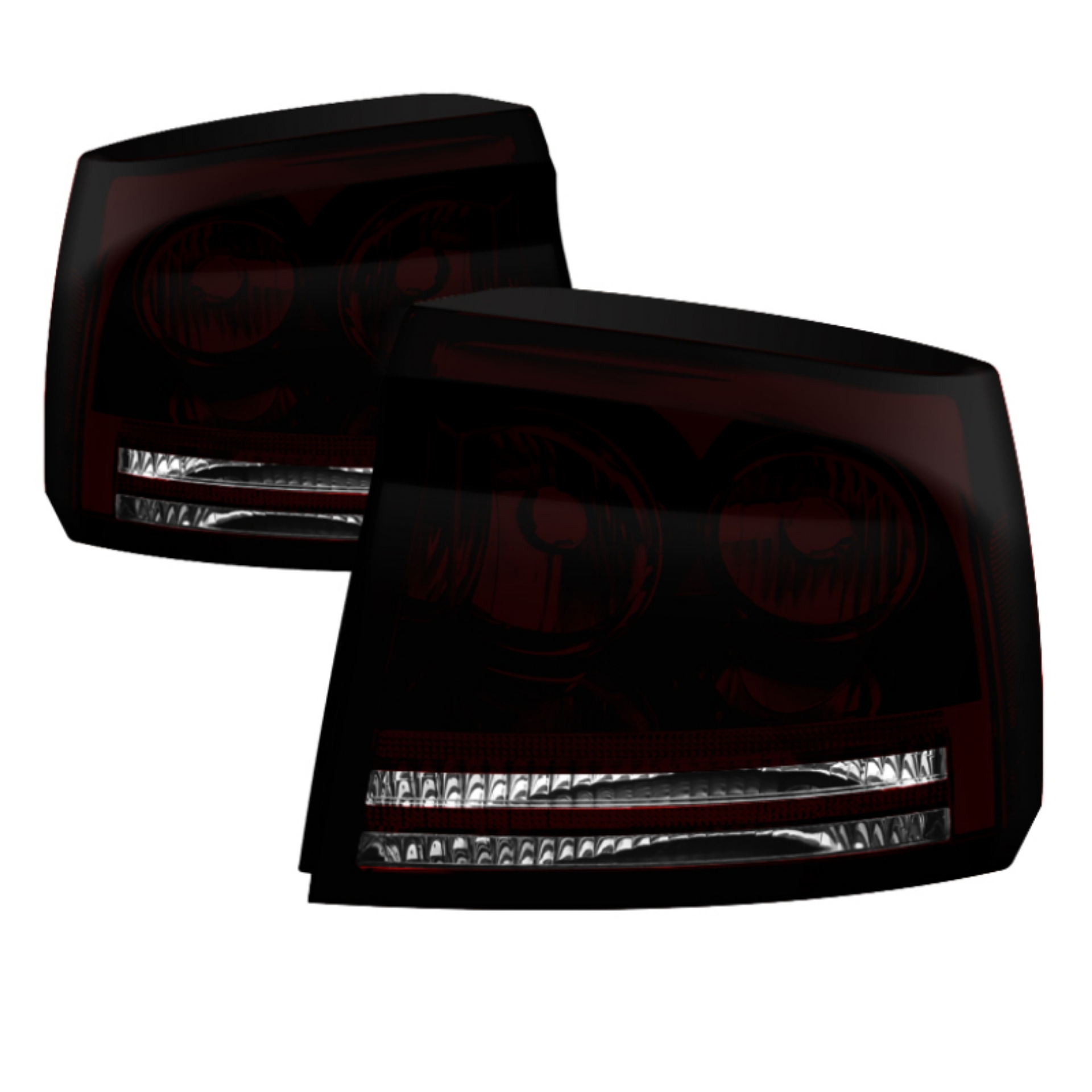 Picture of xTune Dodge Charger 05-08 OEM Style Tail Lights Dark Red ALT-JH-DC05-OE-RSM