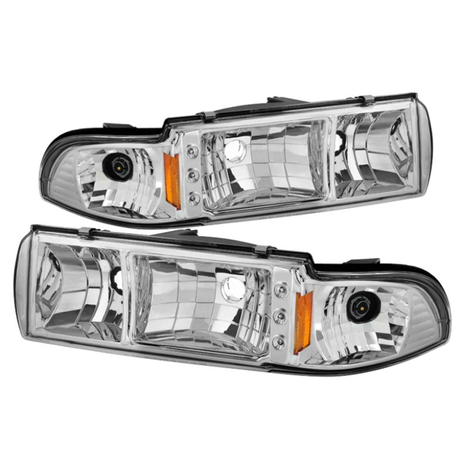 Picture of xTune Chevy Caprice 91-96 - Impala 91-96 1Pc LED Crystal Headlights Chrome HD-ON-CCP91-1PC-LED-C