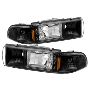 Picture of xTune Chevy Caprice 91-96 - Impala 91-96 1Pc LED Crystal Headlights Black HD-ON-CCP91-1PC-LED-BK