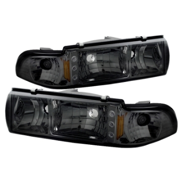 Picture of xTune Chevy Caprice 91-96 - Impala 91-96 1Pc LED Crystal Headlights Smoke HD-ON-CCP91-1PC-LED-SM