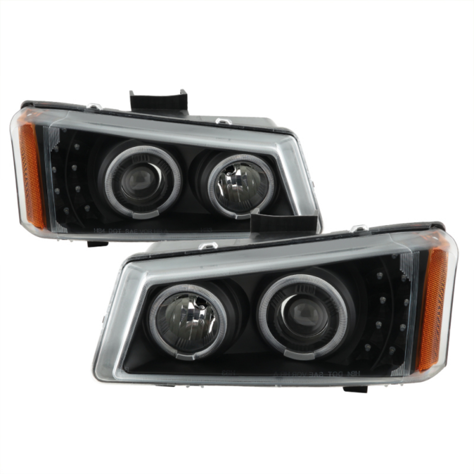 Picture of Xtune Chevy Silverado 03-06 LED Halo Black PRO-JH-CSIL03-LED-BK