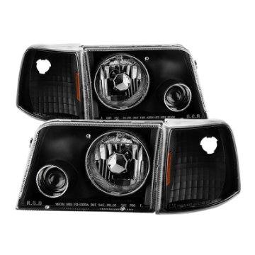 Picture of xTune Ford Ranger 93-97 Projector Headlights w- Corner Lights Black PRO-JH-FR93-SET-BK