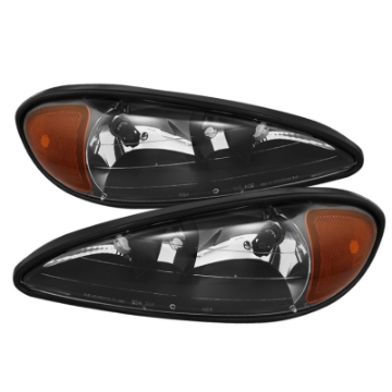 Picture of xTune Pontiac Grand Am 99-05 Crystal Headlights Black HD-JH-PGAM99-AM-BK